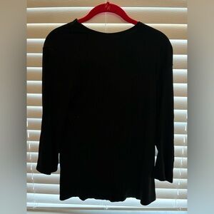 Pea Bee & Jae Black 3/4 Sleeve Top